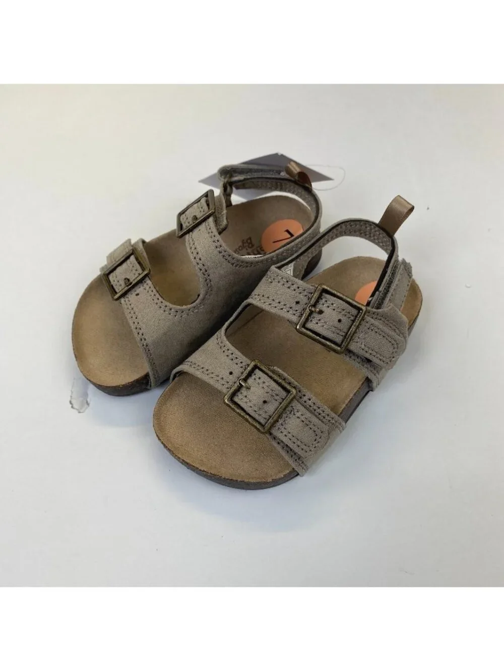 OshKosh B'Gosh Toddler Sandals Bruno4 Tan Size 7 Toddler, TDV Hook & Loop Adjust